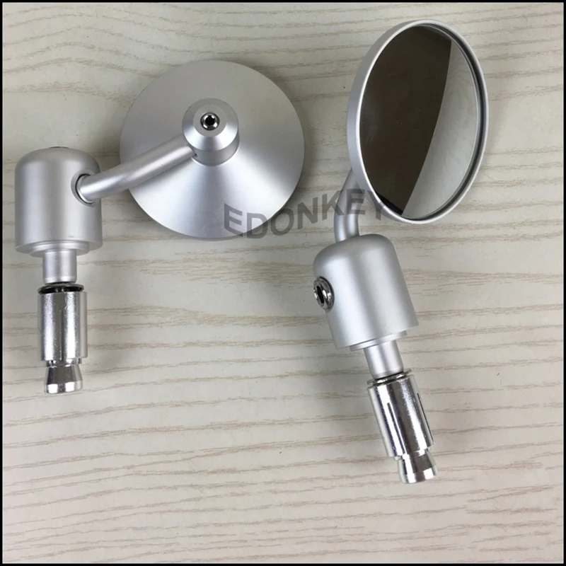 

Motorcycle Universal CNC Aluminum Rear View 3" Handle Bar End 7/8" Mirrors