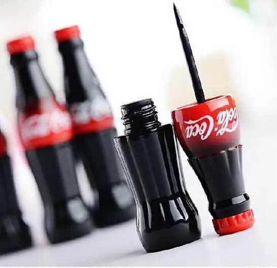 New Brand Cola Style Waterproof Eyeliner Liquid Type Makeup Eye liner Long Last Black Eyeliner MK0148