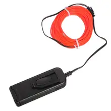 Best Price 5M Multicolor EL Wire Tube Rope Battery Powered Flexible Neon Light Car Party Decor With Controller