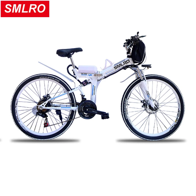 Flash Deal 26 inch folding  electric mountain bike 48V lithium 500w SMART electric bicycle battery power instead of walking ebike 3