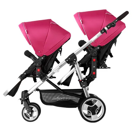 NEWSTARS, детская коляска для близнецов, складной светильник, съемная двойная коляска, два сиденья для новорожденных, детская коляска Babyhit, инвалидная коляска для детей от 0 до 4 лет - Цвет: 6