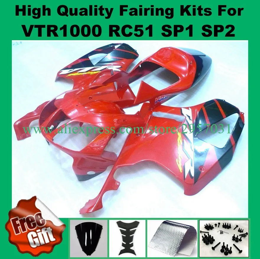 Бесплатные Винты для Honda VTR1000 RC51 2000-2007 VTR 1000 00 01 02 04 05 06 07 RVT1000RR комплект обтекателей