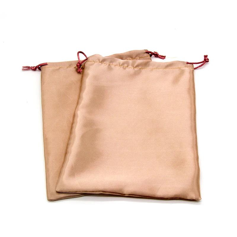 Пустой запас 18x25 см атласный Шелковый парик сумки для подарка волос удлинительная упаковка мешок шнурок принять девственницы мешок для волос