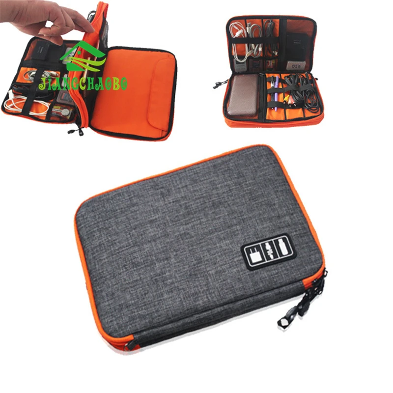 

Waterproof 2 Layer USB Cable Storage Bag Electronic Organizer Digital Gadget Case Travel Cellphone Charge Mobile Charger Holder