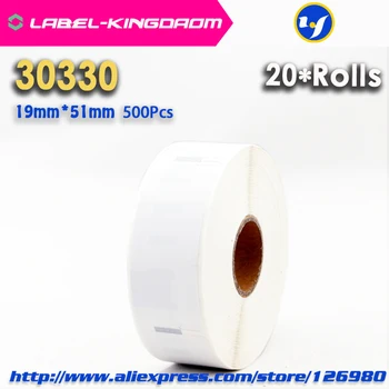 

20 Rolls Dymo Compatible 30330 Label 19mm*51mm 500Pcs/Roll Compatible for LabelWriter400 450 450Turbo Printer