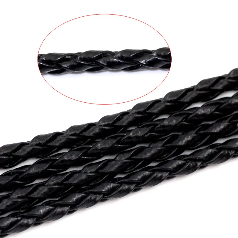 

DoreenBeads Braiding Leatheroid Jewelry Cord Black 3mm Dia,10M (1 Bundle approx 91M) (B23189), yiwu