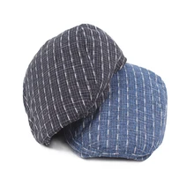 Новая мужская женская клетчатая шляпа Гольф Вождение солнце плоский водитель, разносчик газет Модный берет