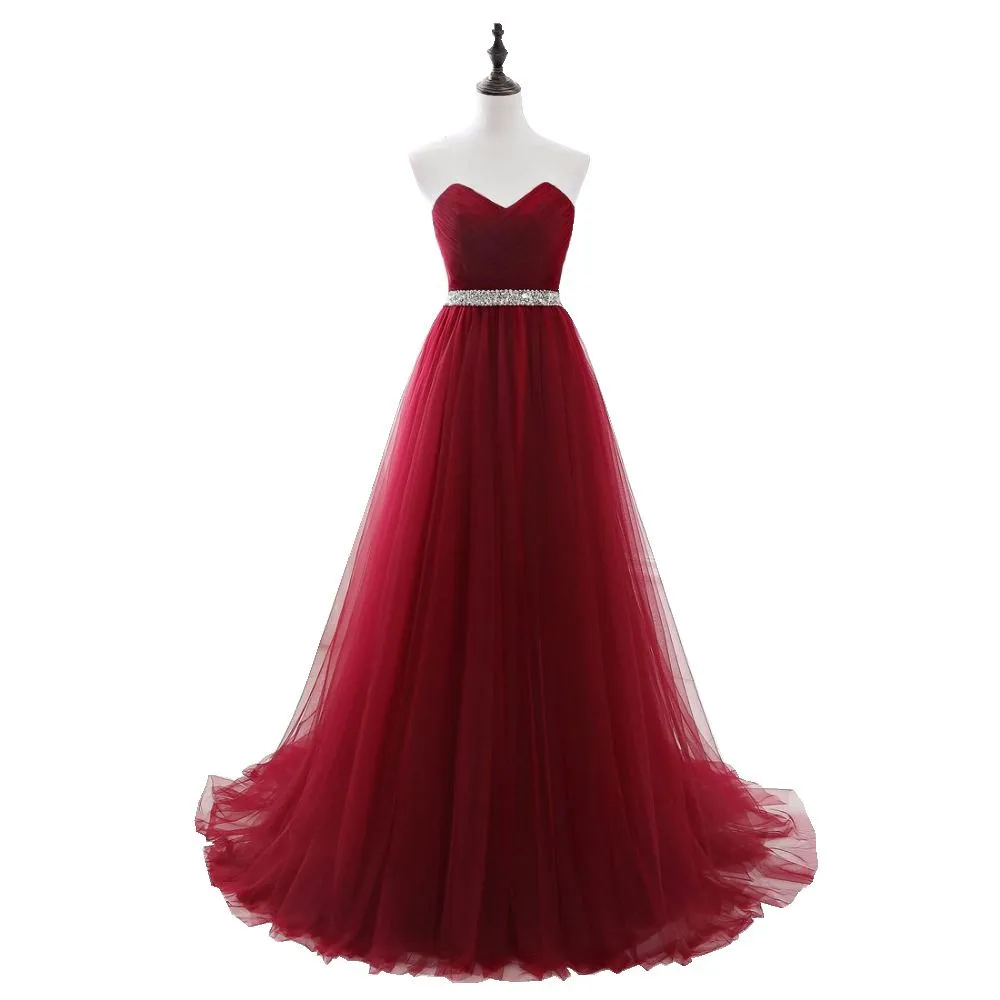 Dark-Red-Evening-Dresses-Net-Pleat-Beading-Custom-Made-Lace-up-Back-Prom-Party-Gown-With_