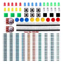 Composant électronique avec résistances, led, interrupteur, potentiomètre pour UNO, MEGA2560, pour Raspberry Pi(China)