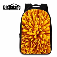 Dispalang персонализированные back pack для ноутбуков 14 дюймов цветочный узор молодых женщин ежедневно рюкзак студент школы мешок книги