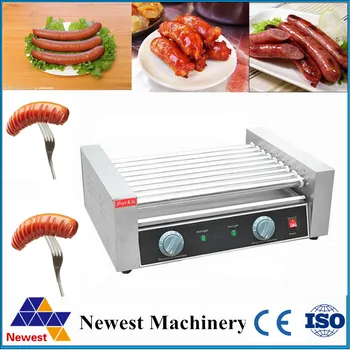 

2016 hot sale commercial 1800w 220v hot dog 9 roller stainless grill cooker machine