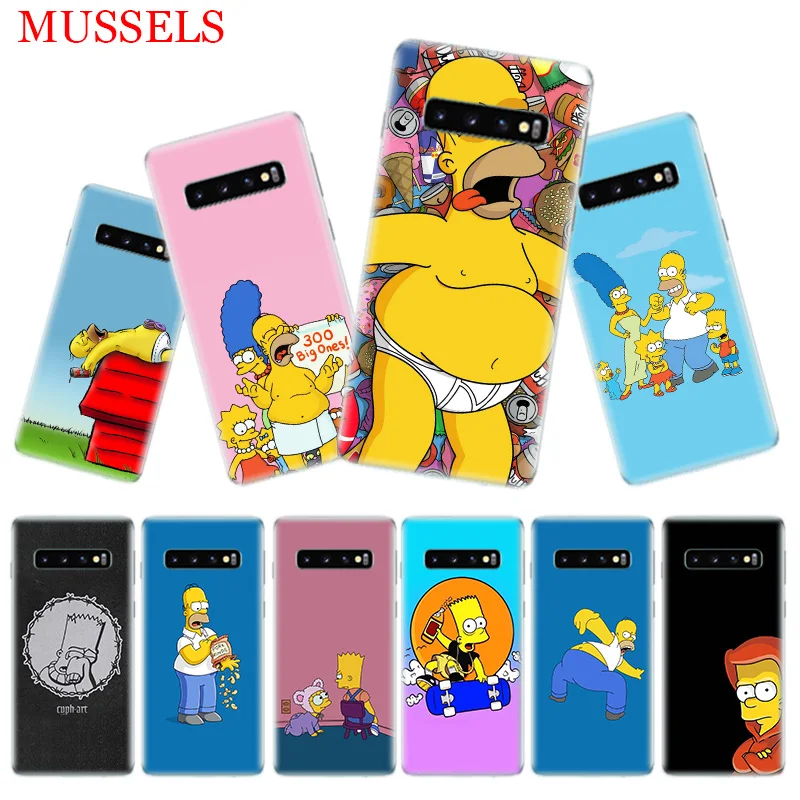 

The Simpsons Yellow Funny Soft Phone Case For Samsung Galaxy S9 S8 A6 A8 J4 J6 + Plus A7 A9 J8 2018 Note 9 8 S7 S6 Edge Cases
