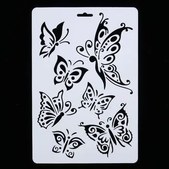 

DIY Craft Butterfly Layering Stencils For Walls Painting Scrapbooking Stamping Stamps Album Decorative Embossing Paper Cards