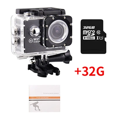 Ультра HD экшн-камера wifi видеокамеры 14MP 170 go mini deportiva 2 дюйма f60 Подводная Водонепроницаемая Спортивная камера pro 1080P 60fps - Цвет: A71H-32
