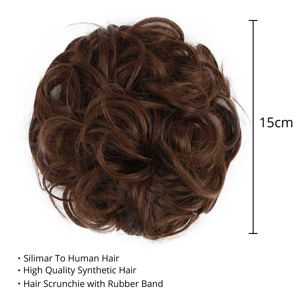 Шиньон пучок волос Кудрявые кольцо-повязка для волос для наращивания блонд коричневый черный термостойкий синтетический парик для женщин волос штук