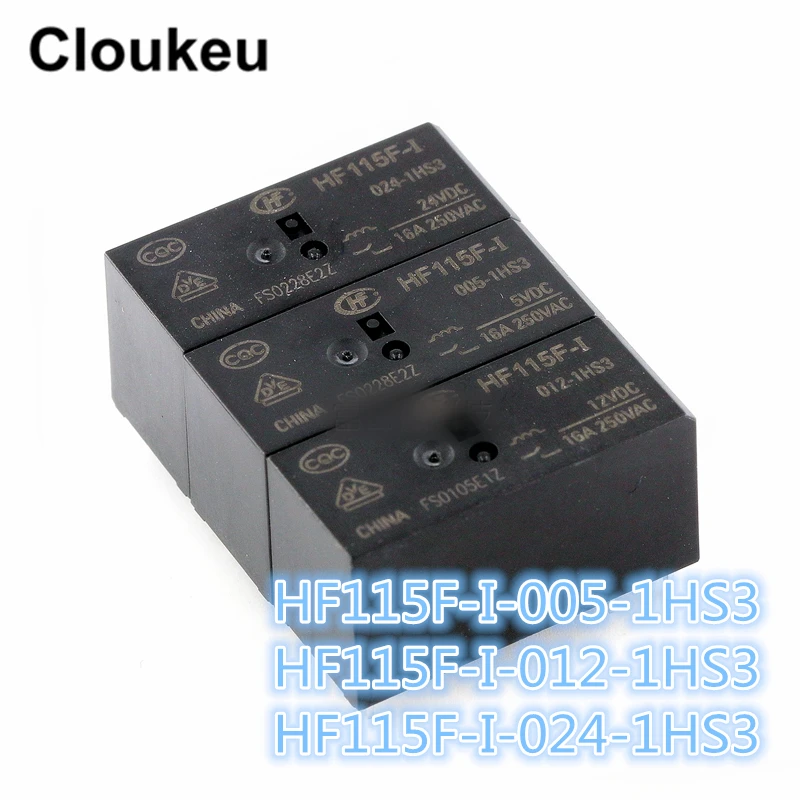 012-1HS3A Rel/é de Potencia DealMux 5 Pcs 12VDC 250VAC 16A 6 Terminal DPDT NO HF115F-I