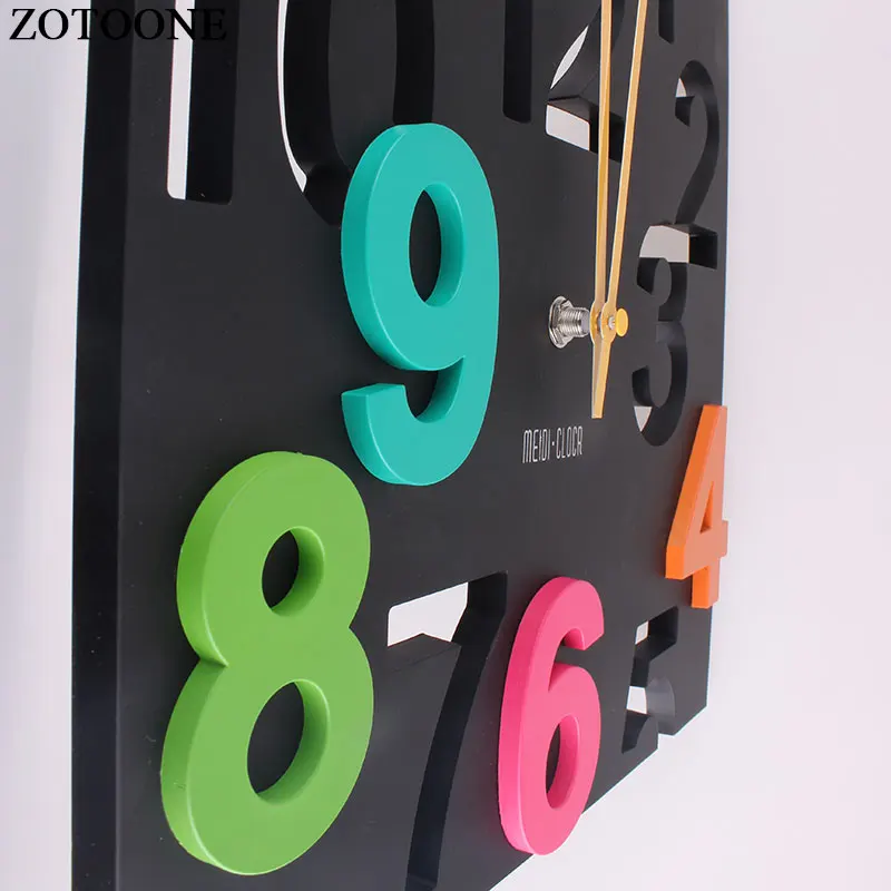 ZOTOONE DIY 3D Vinyl Wall Clock Modern Design Home Decor Fashion Silent Clock on The Wall Watch For Living Room Decorative D ZOTOONE DIY 3D Vinyl Wall Clock Modern Design Home Decor Fashion Silent Clock on The Wall Watch For Living Room Decorative D