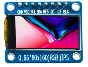 

10PCS 0.96 inch 80x160 ips spi hd 65k lcd full color display lcd module st7735 ic drive 80 * 160 3.3v spi interface (not oled)