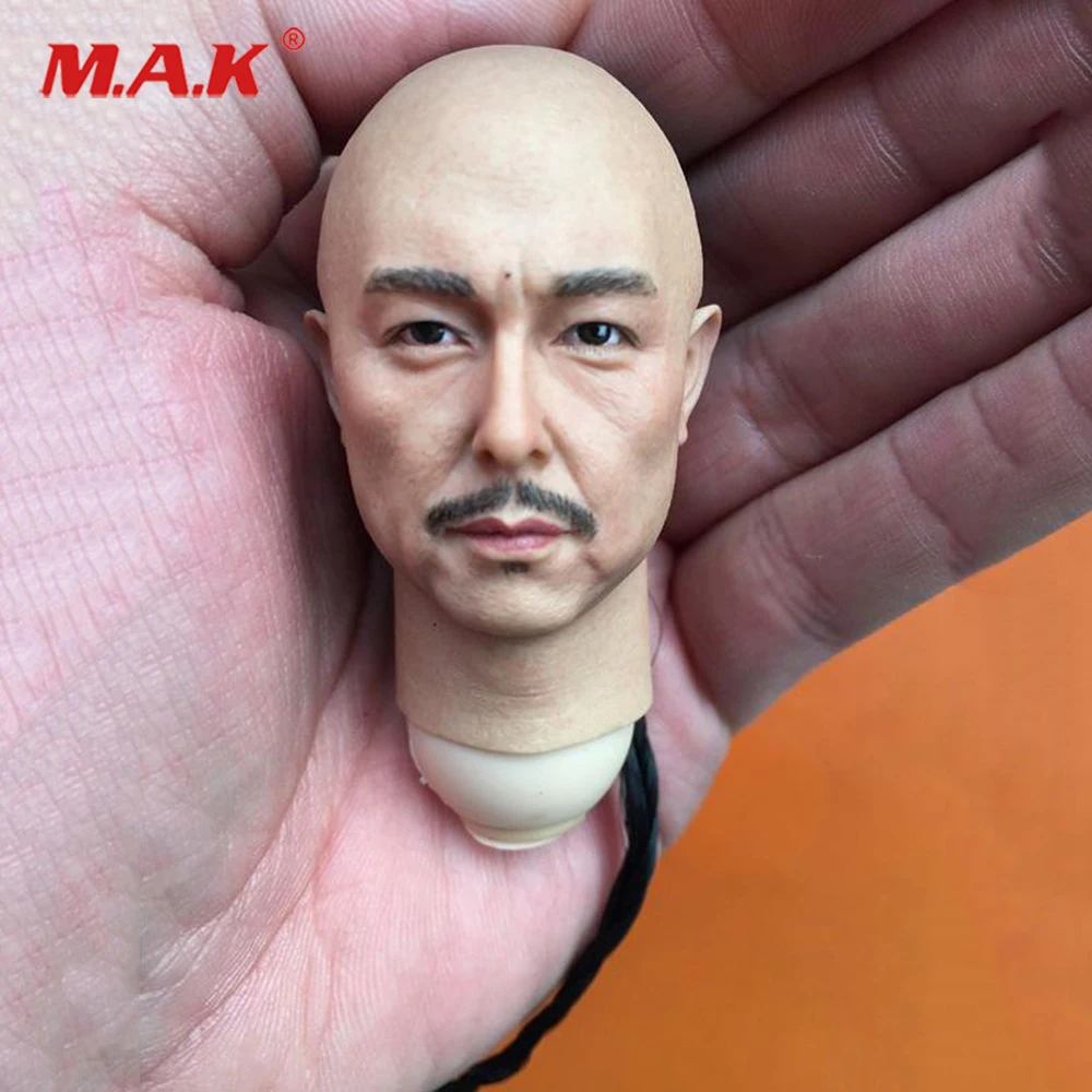 

CHINA.X-H 1:6 Scale Qing Emperor Zhang Tielin Head Model Long braid Head Sculpt Model For 12" Body Action Figure Collection