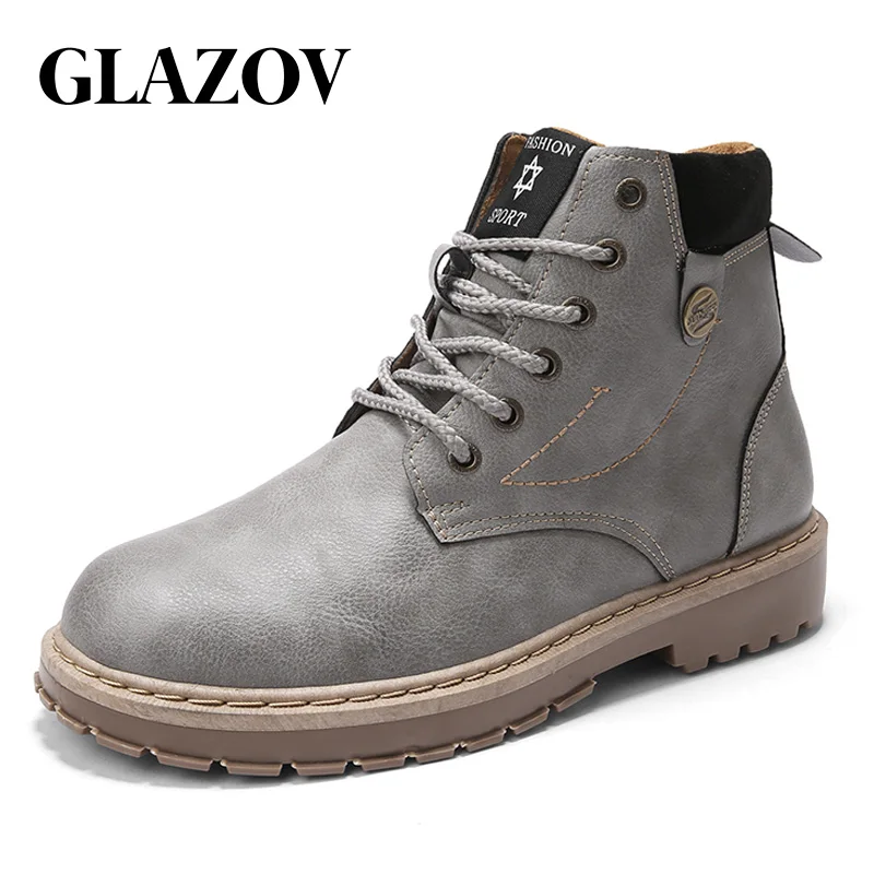 

Brand Men High Quality Leather Boots High Quality Ankle Boots Spring Autumn Man Shoes Ankle Boot Men's Snow Shoe Work Size 39-44