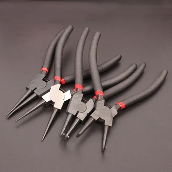

4Pcs 7" Internal External Pliers Retaining Clips Durable Snap Ring Circlip Pliers For Installing and Removing The Snap Spring