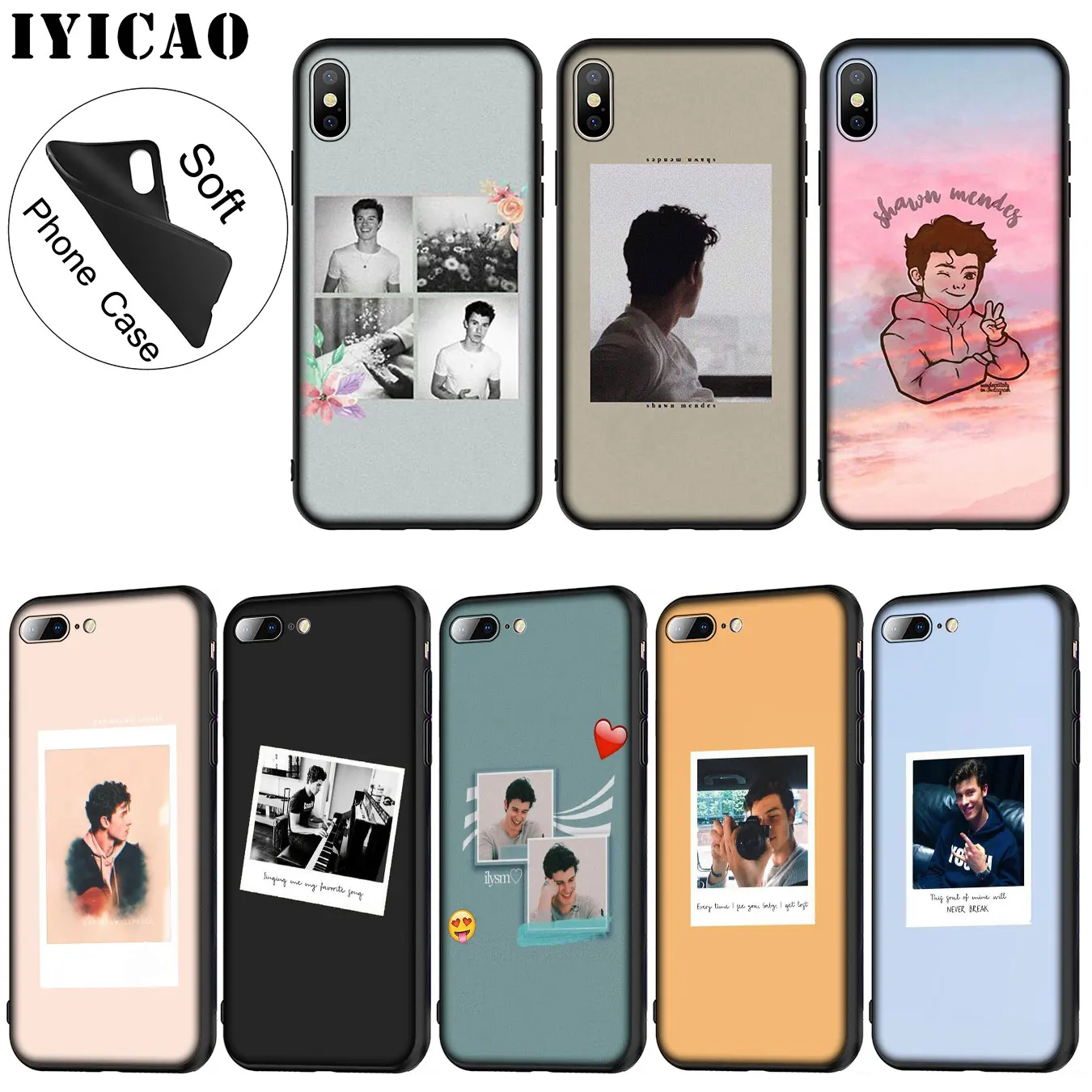 IYICAO Shawn Mendes Новинка Fundas Мягкий силиконовый чехол для телефона iPhone XR X XS 11 Pro Max 6 6S 7 8
