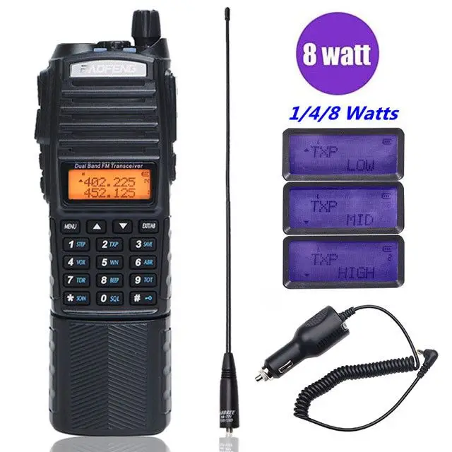 Портативная рация BaoFeng UV 82 8 Вт 1/4/8 10 км|Рации| |