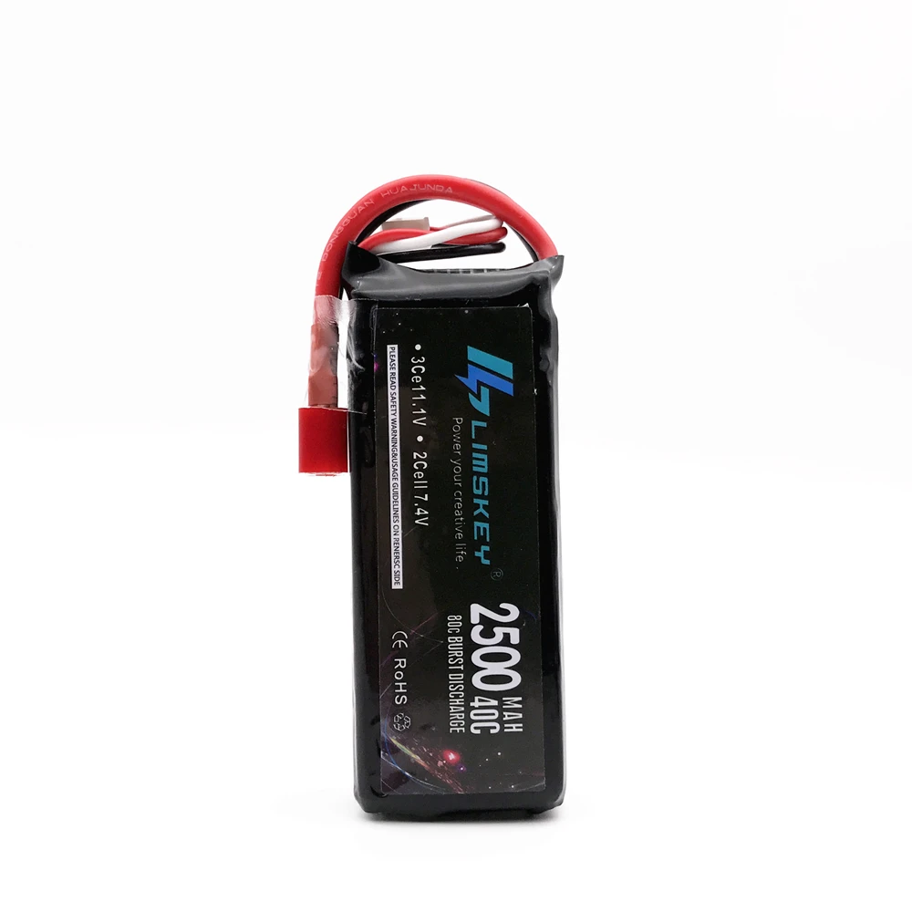 3 шт. Limskey RC Lipo батарея 2S 7,4 V 2500mah 40C Max 80C для Wltoys 12428 12423 1:12 RC автомобильные запчасти для Syma X8 батарея