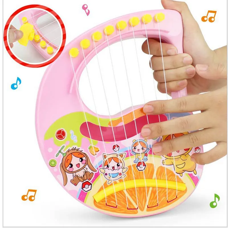 Горячая Детская игрушка маленькая гитара арфа Раннее детство обучение играть игрушечный музыкальный инструмент укулеле мальчик девочка - Цвет: Hand Trumpet