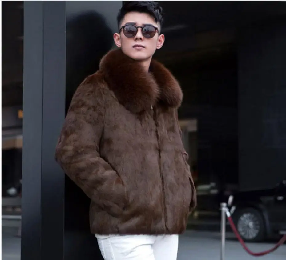 Новинка S/6Xl мужские куртки из искусственного меха большой размер черный/кофейный