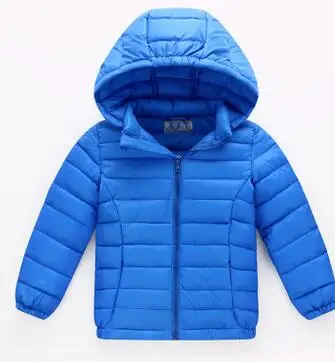 Новая детская куртка куртка глянцевого цвета куртка с капюшоном зимняя куртка - Цвет: Синий