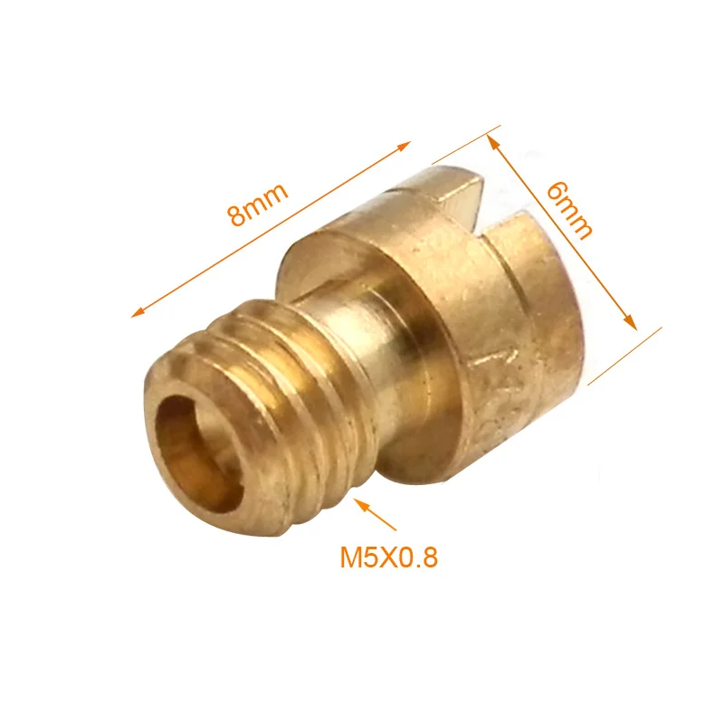 

Carburetter 5mm Round Head Main Jet M5X0.8mm Size 115-168 For Carb Carburetor 125cc 150cc 152QMI 157QMJ Motorcycle Scooter Moped