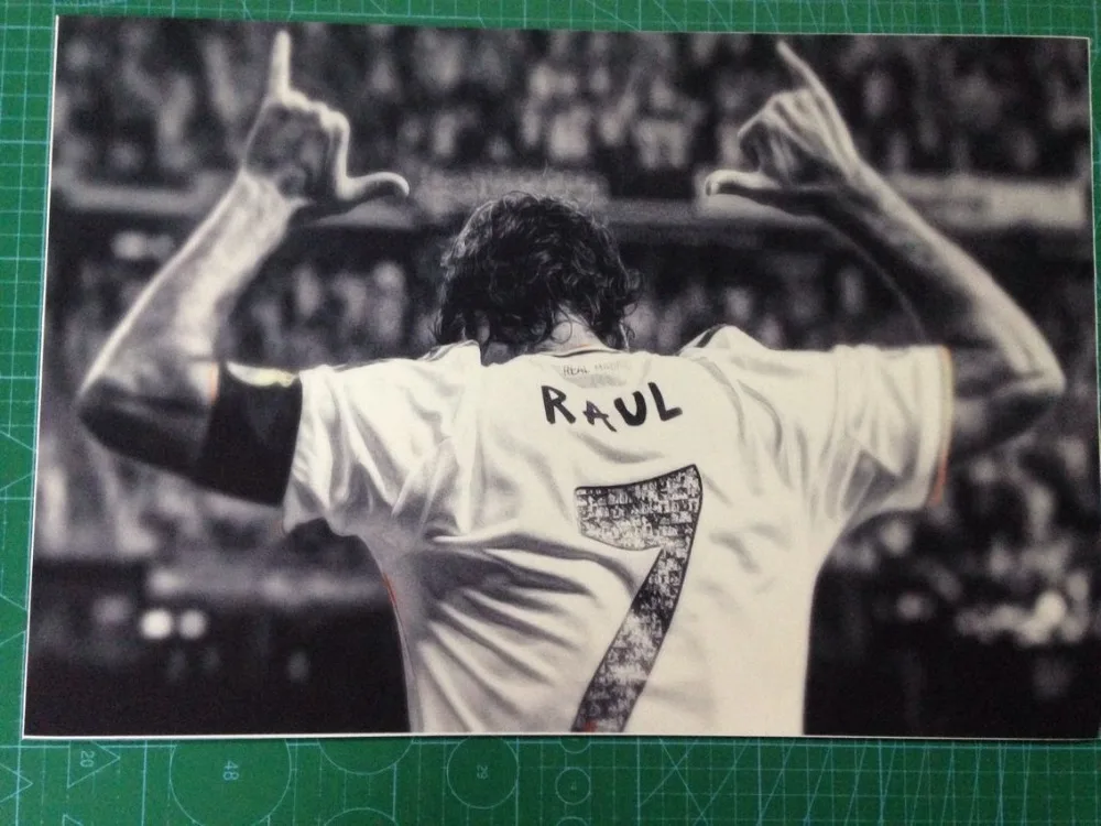 Постер с изображением испанского футболиста Raul NO.7 настенные художественные