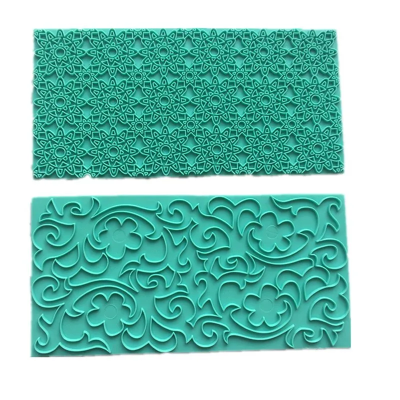 

Texture 2PCS Mold Cake Chocolate Mold Plastic Printing Biscuits Cookies Cutter Embosser Fondant Gum Paste Cake Decoration Tool