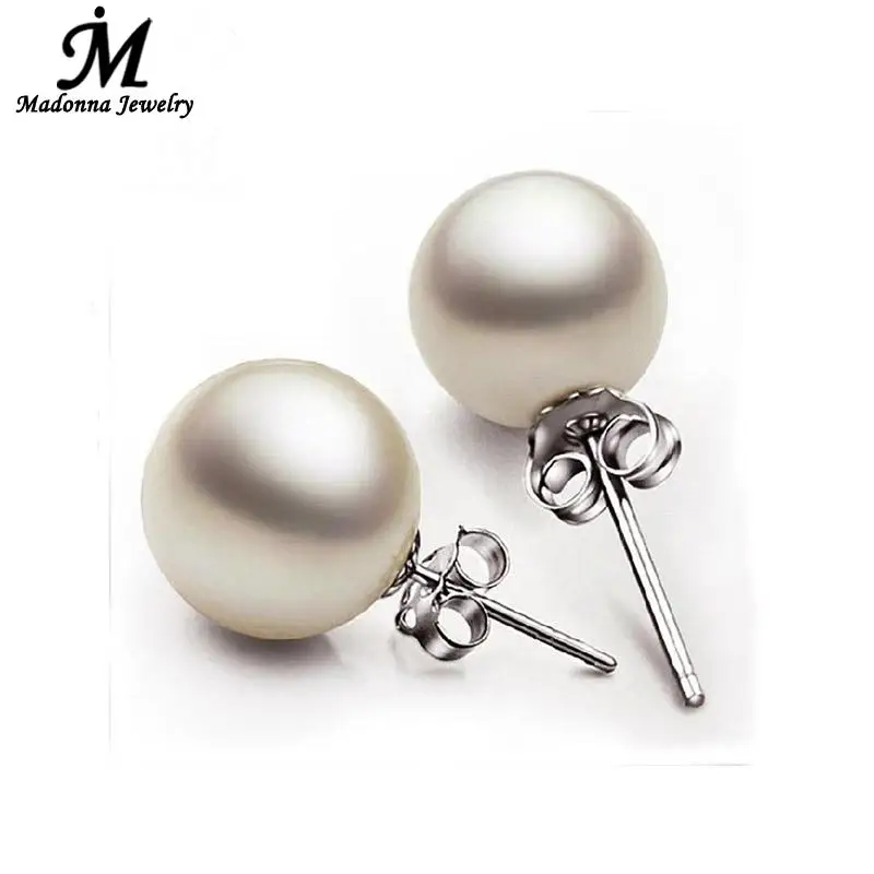 Модные жемчужные серьги 6 мм для женщин гвоздики бижутерия в подарок новое