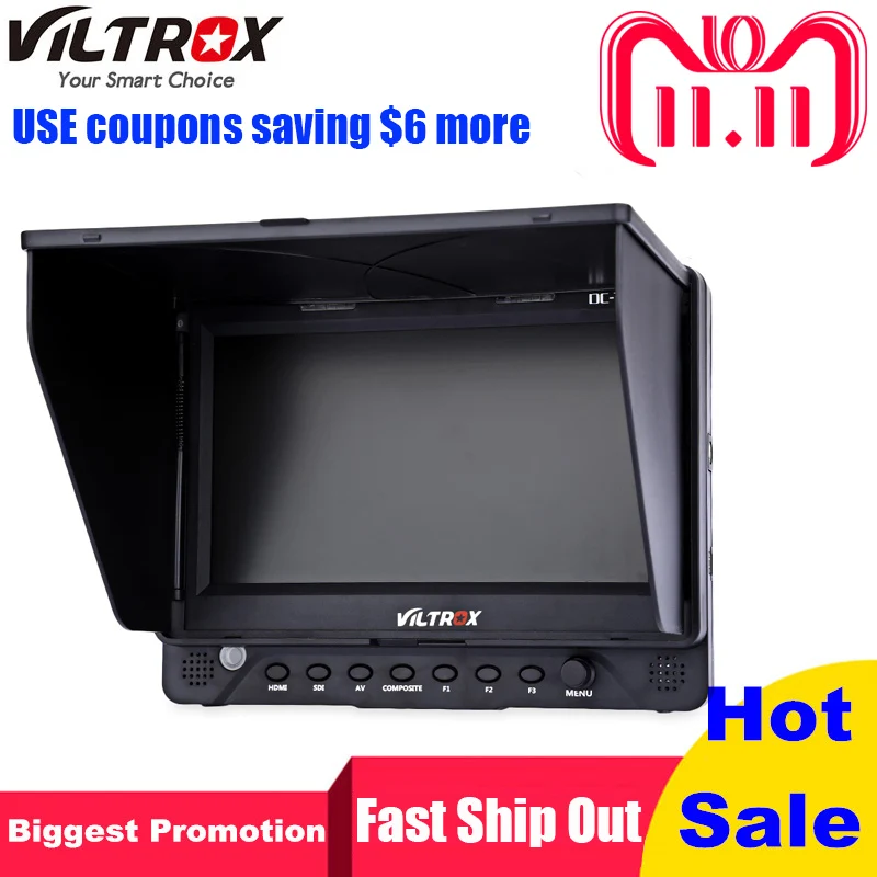 

VILTROX DC - 70EX Professional 7 inch TFT Screen HDMI Camera Video Monitor for DSLR Camera Photo Studio Accessories