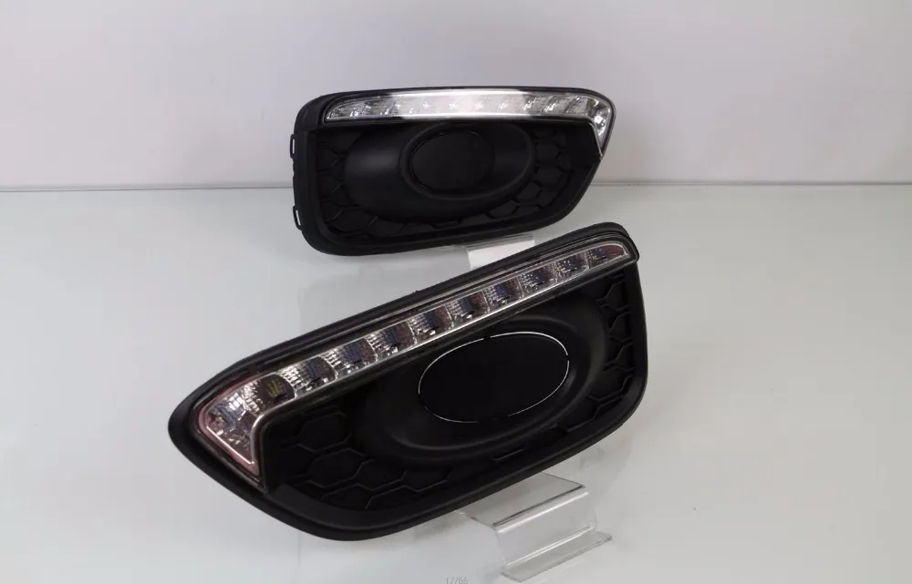 Osmrk led drl дневные ходовые огни для Honda brio с динамическим движущимся желтым поворотным сигналом