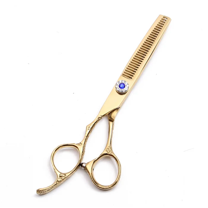 Для левой руки 5," 16 см гравировка логотипа 440C парикмахерские ножницы для резки филировочные ножницы Профессиональные ножницы для волос C8002 - Цвет: C8002 Jin T 5.5N