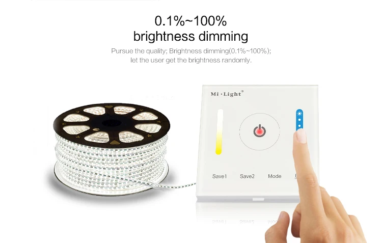 New Milight P2 Panel Led Controller Touch Switch Panel Brightness and color temperature Led Dimmer for Led Strip, Panel Lights