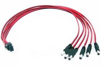 

6 pin turn to 12V 6 pcs DC connector power supply line for Thunder game player cloud for other DC connector miner 100cm long