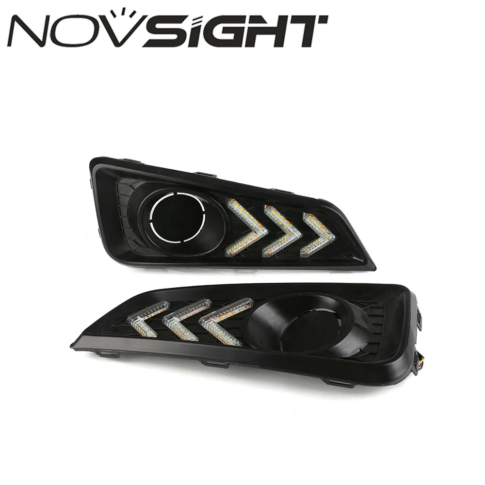 

NOVSIGHT Car LED Lights DRL Driving Daytime Running Light White Turn Signal Yellow Blue For Honda City 2015-2017 D25