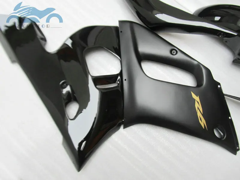 Обновленный комплект обтекателей для YAMAHA R6 YZFR6 1998 2000 2001 2002 YZF 98 02 матовые черные