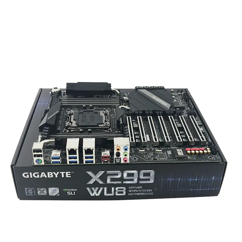 X299 для GIGABYTE X299-WU8 GA-X299-WU8 рабочей станции слот LGA 2066 материнская плата 4-way SLI Crossfire сервера рабочей станции для рабочего стола