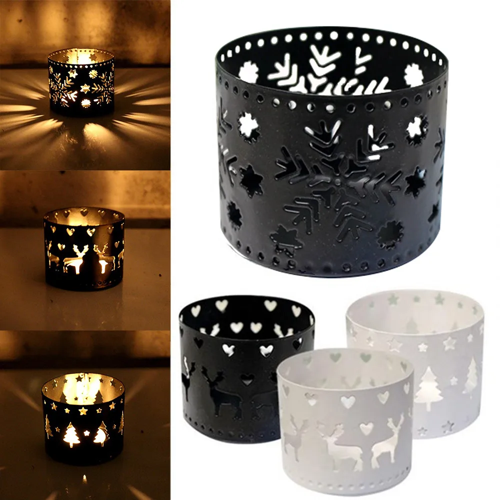 

Christmas Candle Holder Home Creative Hollow Candle Holders Candlestick Wedding Party Creative Christmas Candlestick Decor