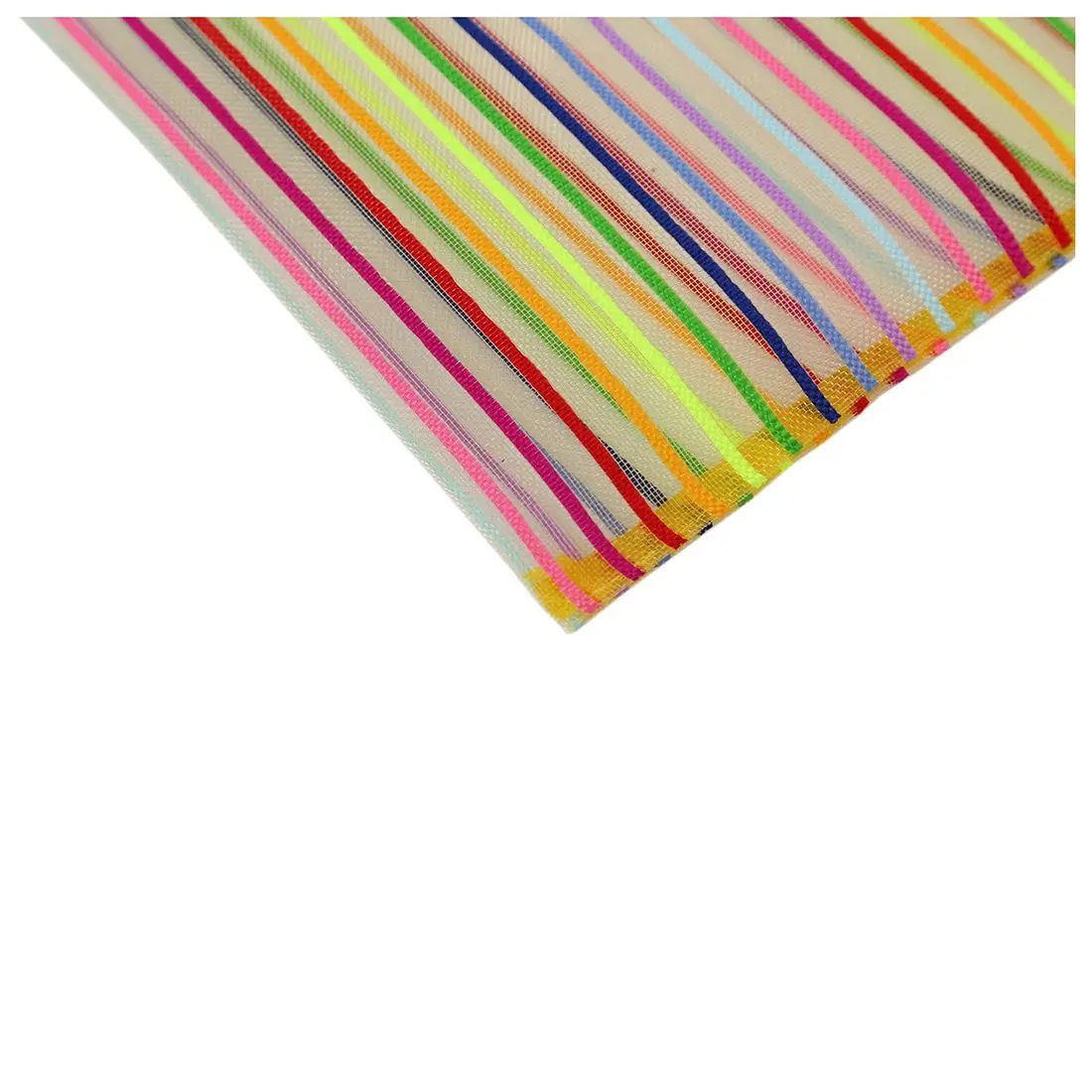 Zip up нейлоновая сетка многоцветные полосы A4 бумага документы ручка папка-Чехол