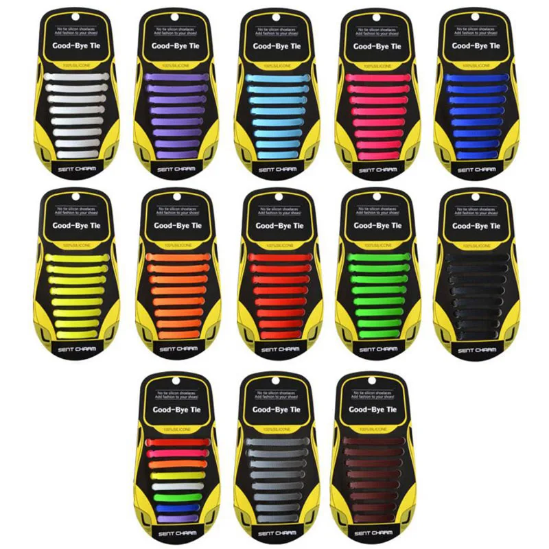 N 50 Sets 800 Roots New Fashion Unisex Adults Kids Shoelaces No Tie Elastic Shoes Lace Creative Silicone Laces Solid Color Suit