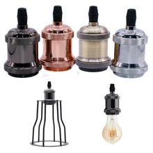 E27 Ретро античный свет головка 110 V/220 V 4 цвета без переключателя Винтаж лампа Алюминий Материал основания Керамика изоляции