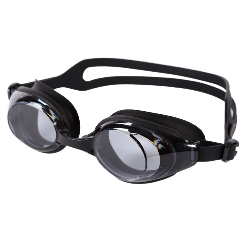 Профессиональные регулируемые спортивные очки для плавания для взрослых унисекс Противотуманные очки для плавания на открытом воздухе - Цвет: Черный
