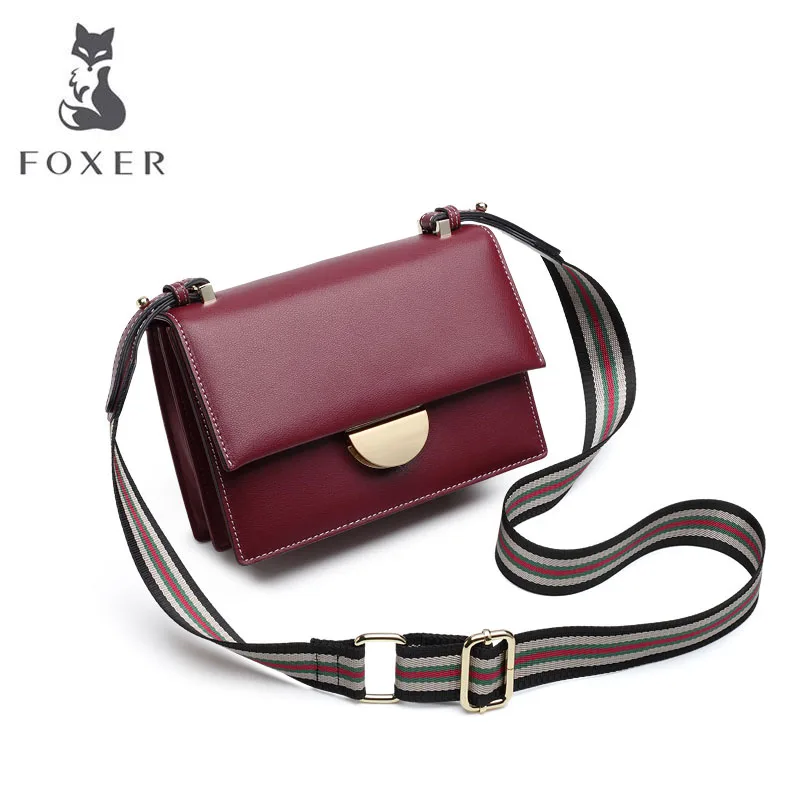 

Cow leather handbag 2019 new tide leather wild shoulder messenger bag fashion organ small square bag