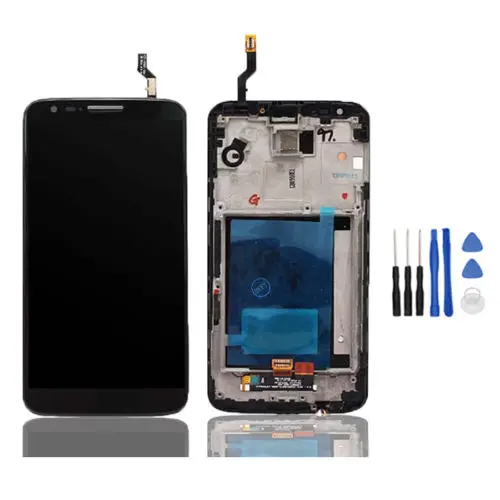 

Black LCD Screen Display+Touch screen screen aseembly with frame for LG Optimus G2 D800 D801 D803